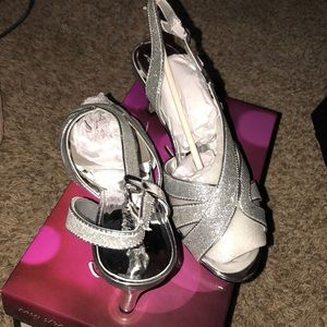 Brand new silver heels